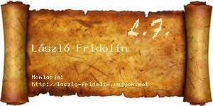 László Fridolin névjegykártya